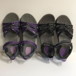 2 pair women’s teva sandals 9.5